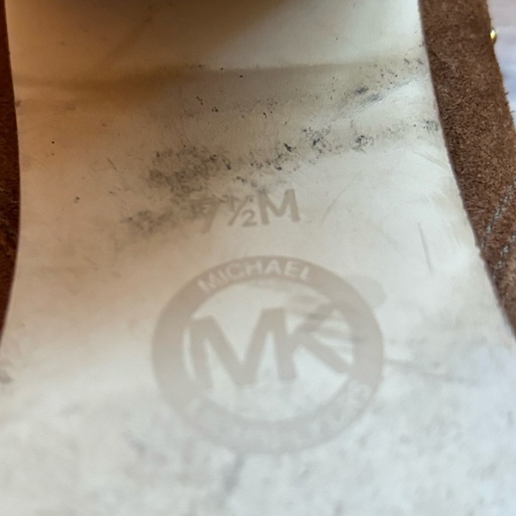 Michael Kors Suede Studded Krista Booties Block Heels 7.5 - Picture 13 of 16